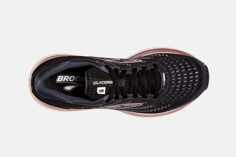 Brooks Israel Glycerin 19 Road Running Shoes Womens - Black/Pink - ULZ-013892